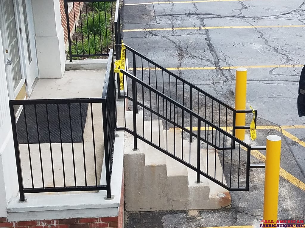 commercial metal handicap railings