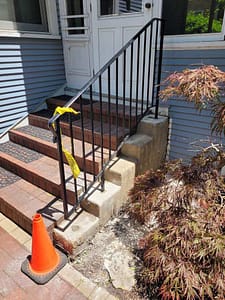 residential outside guard rail installation