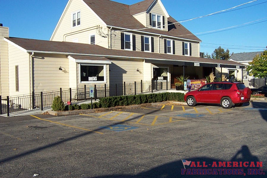 exterior iron handicap rails