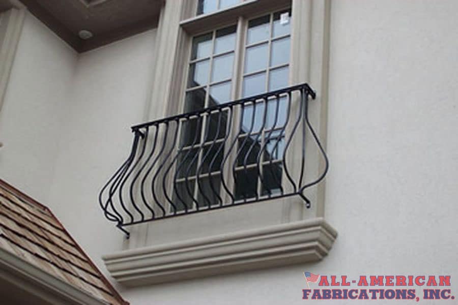 ornamental iron juliet rails