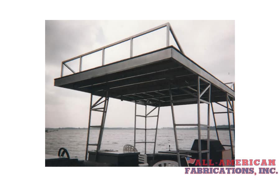 Non- Corrosive Aluminum upper deck for pontoon boat