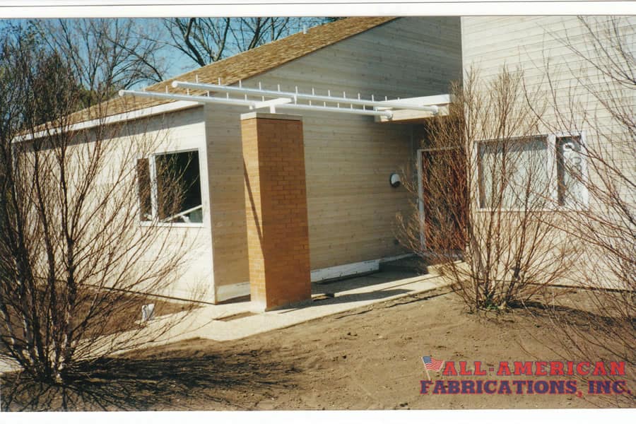 custom fabricated pergola frame